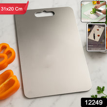Premium Stainless Steel Chopping Board for Vegetables and Fruits (31x20 cm)
